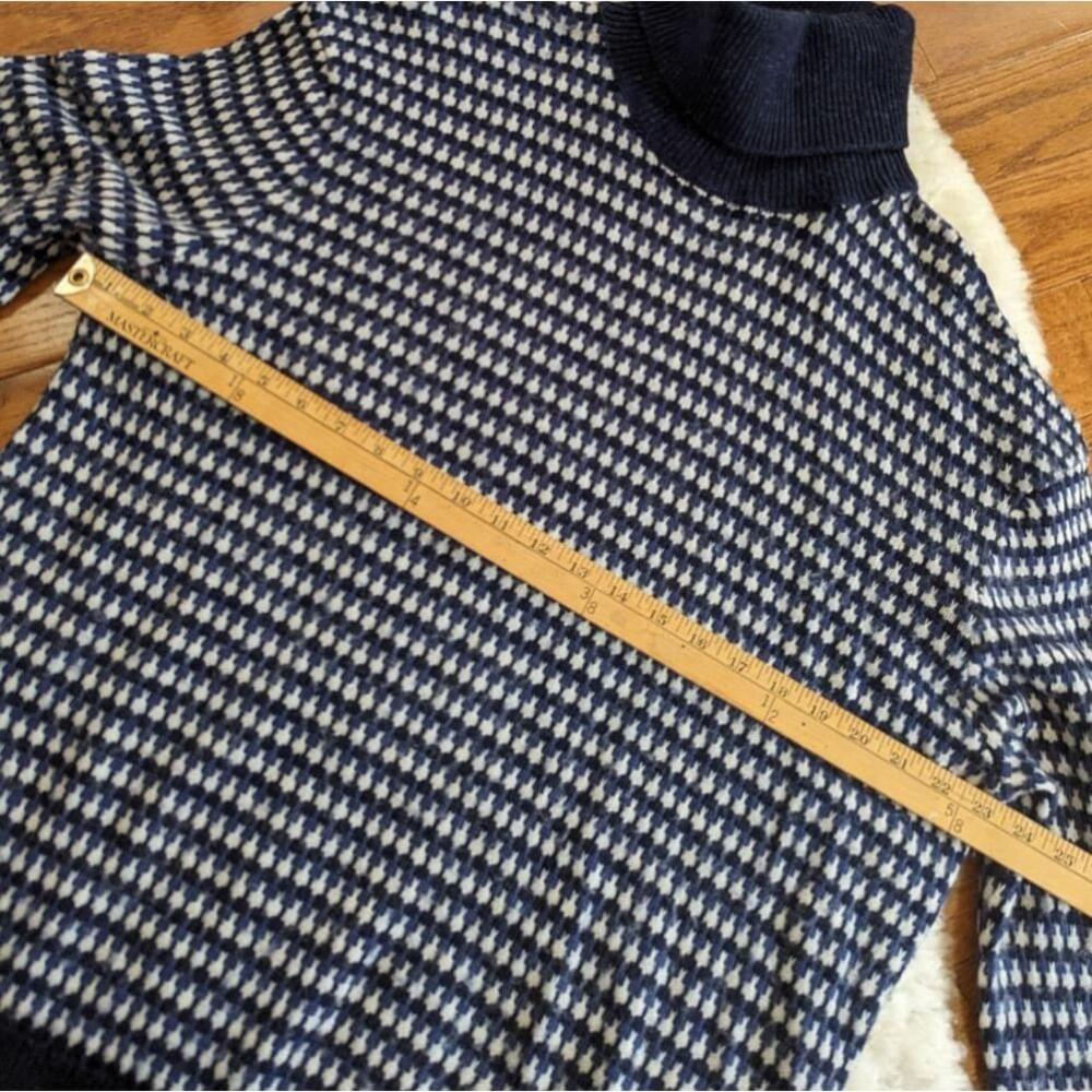 China Ted Baker riber turtleneck knit sweater navy blue Large 4 - Picture 11 of 13